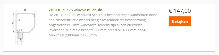 zip top screens buiten