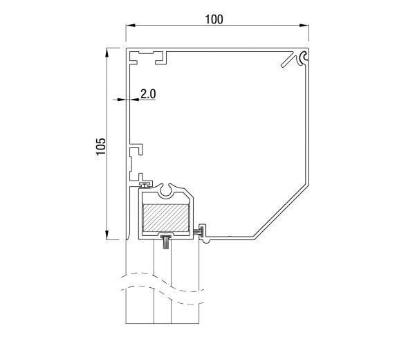 ZB TOP+ SMART ZIP 100  Super Windvast Schuin