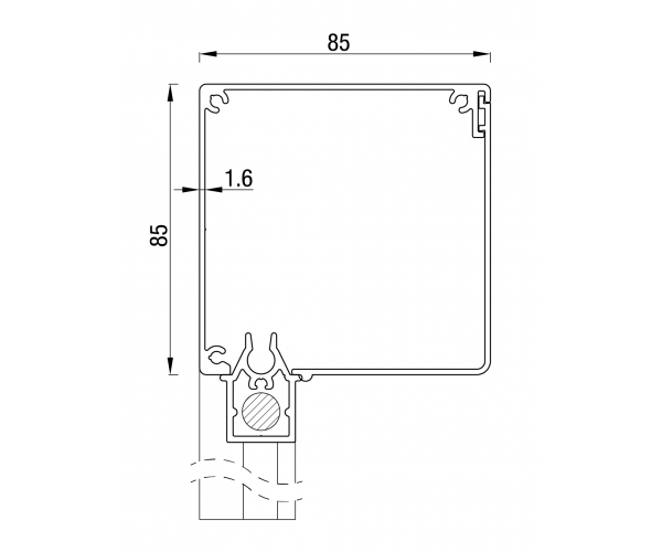 ZB screen 85 Vierkant